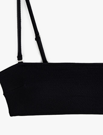 Astarlı Hafif Dolgulu Çıkarılabilir Askılı Straplez Bikini Üstü