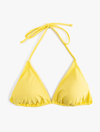 Boyundan Bağlamalı İpli Üçgen Bikini Üstü