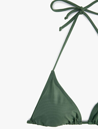 Astarlı Pedli İpli Üçgen Bikini Üstü