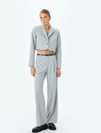 Kruvaze Crop Blazer Ceket
