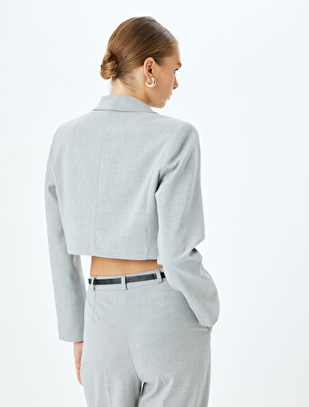 Kruvaze Crop Blazer Ceket