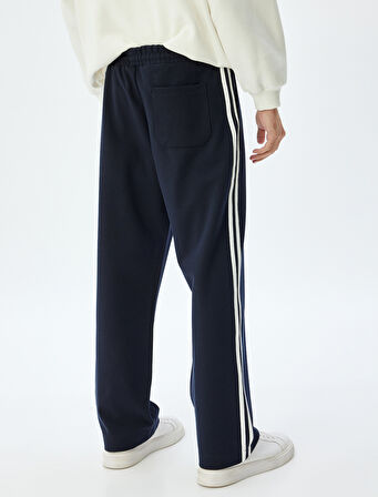 Eşofman Altı Beli Bağcıklı Cep Detaylı Biyeli Pamuk Karışımlı