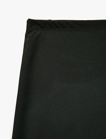 Yüksek Bel Slim Fit Spor Şort Etek