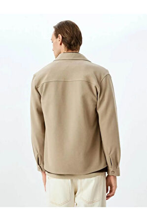 Cep Detaylı Bej Erkek Ceket 530003hw