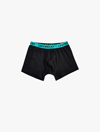 Beli Lastikli Pamuklu 3'lü Boxer Seti