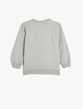 Batman Sweatshirt Lisanslı Baskılı Şardonlu