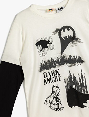 Batman Tişört Bisiklet Yaka Lisanslı Uzun Kollu