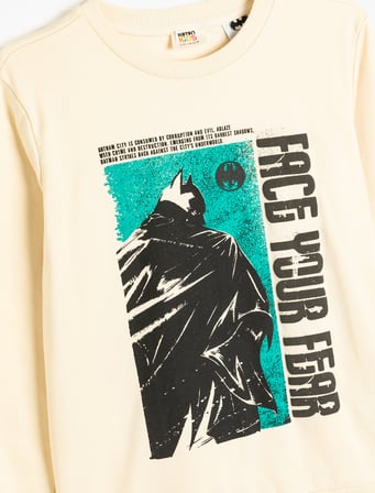 Batman Sweatshirt Lisanslı Baskılı Uzun Kollu Pamuklu