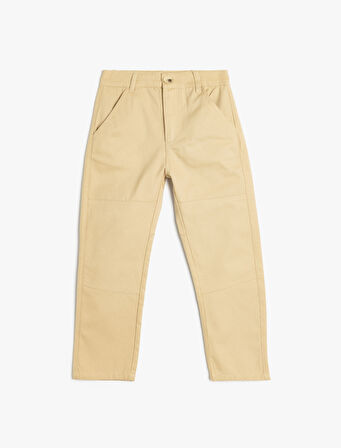 Cep Detaylı Pamuklu Pantolon 