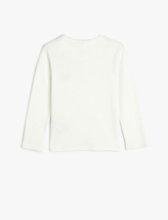 Pamuklu Pijama Üstü Uzun Kollu Yuvarlak Yaka