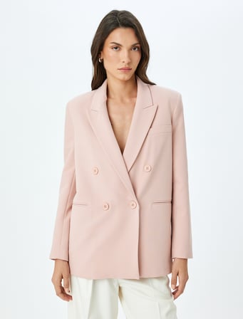 Kruvaze Oversize Blazer Ceket