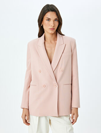 Kruvaze Oversize Blazer Ceket