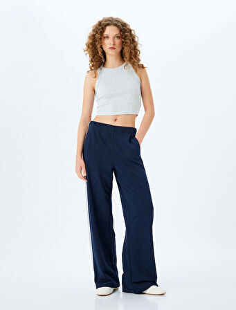 Crop Atlet Halter Yaka Fitilli Slim Fit