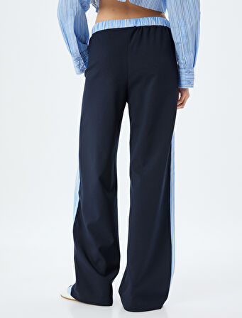 Beli Bağcıklı Biyeli Cep Detaylı Düz Paça Eşofman Pantolon