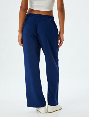 Bol Paça Eşofman Altı Modal Kumaş Beli Lastikli Cepli Rahat Kalıp