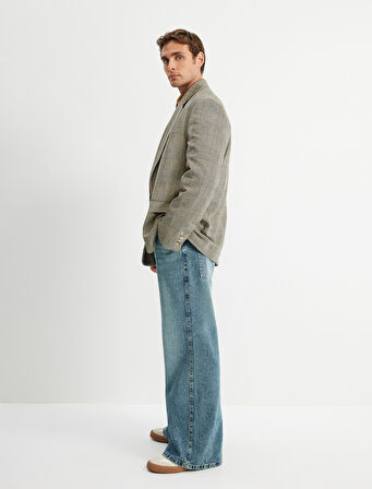 Baggy Kot Pantolon Cep Detaylı Pamuklu