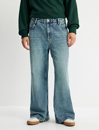 Baggy Kot Pantolon Cep Detaylı Pamuklu