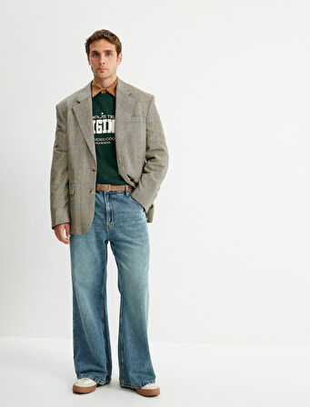 Cep Detaylı Pamuklu Bol Baggy Jean Pantolon