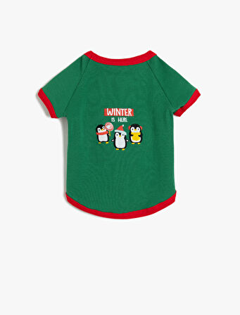 Bisiklet Yaka Baskılı Köpek Sweatshirt