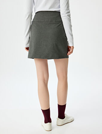 Mini Fiyonk Detaylı A Kesim Etek