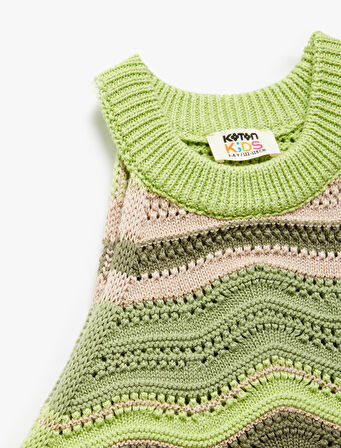 Halter Yaka Kolsuz Desenli Triko Atlet