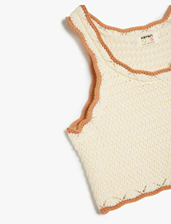 Pamuklu Ajurlu Askılı Triko Atlet