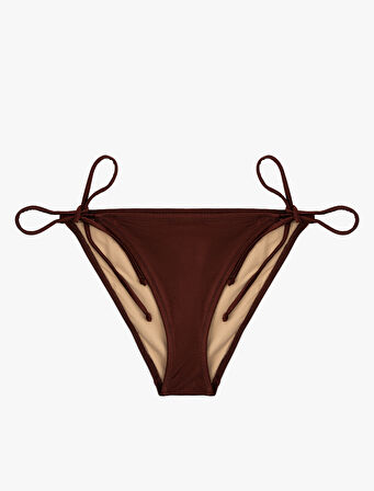 Astarlı Parlak Yanları Bağlamalı İpli Bikini Altı