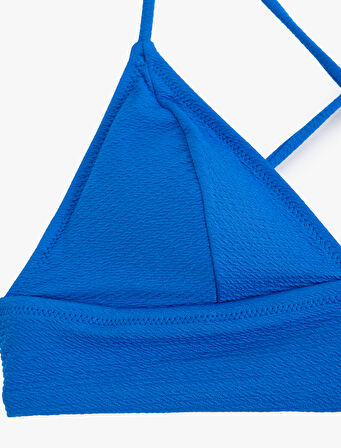 Arkası Çapraz Askılı Bağlama Detaylı Bralet Bikini Üstü