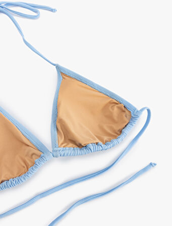 Astarlı Pedli İpli Üçgen Bikini Üstü
