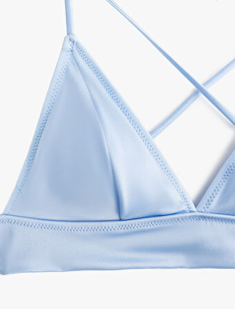 Bağlamalı Arkası Çapraz Askılı Bralet Bikini Üstü