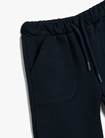 Basic Jogger Eşofman Altı Beli Bağlamalı Cep Detaylı Pamuklu