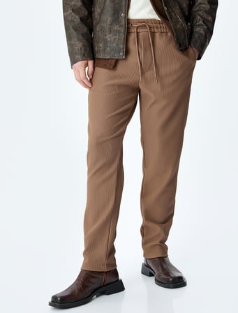 Beli Bağcıklı Cep Detaylı Jogger Fitilli Pantolon