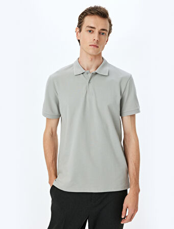 Slim Fit Kısa Kollu Pamuklu Polo Yaka Tişört