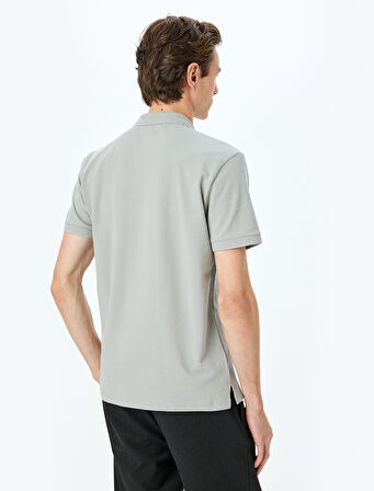 Slim Fit Kısa Kollu Pamuklu Polo Yaka Tişört