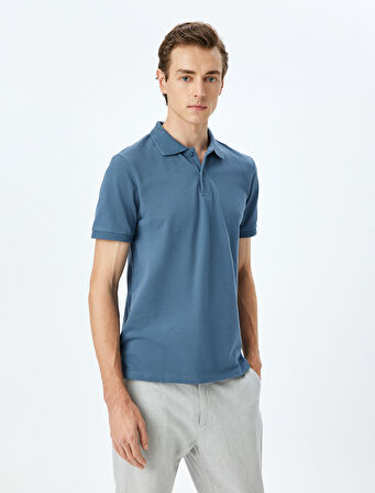 Slim Fit Kısa Kollu Pamuklu Polo Yaka Tişört