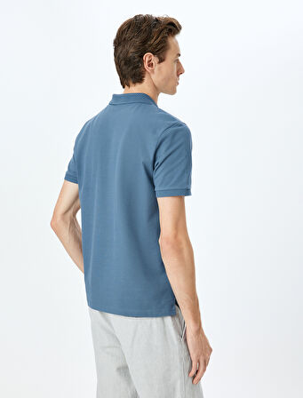 Slim Fit Kısa Kollu Pamuklu Polo Yaka Tişört