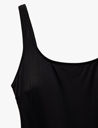 Astarlı Pedli Kalın Askılı U Yaka Fit Mayo