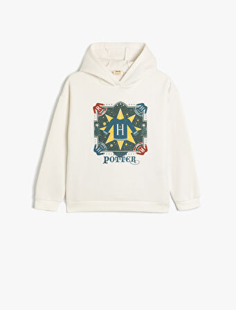 Harry Potter Sweatshirt Lisanslı Kapşonlu Şardonlu Pamuk Karışımlı