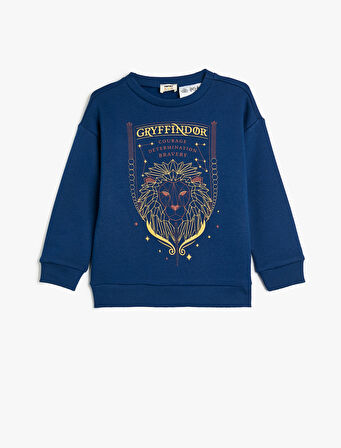 Harry Potter Sweatshirt Lisanslı Uzun Kollu Bisiklet Yaka 