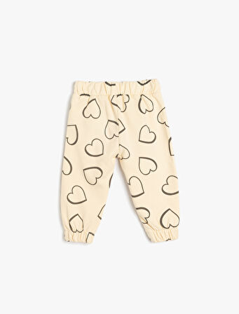 Kalpli Jogger Eşofman Altı Şardonlu Pamuklu Beli Lastikli