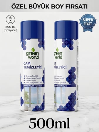 Green World Cam Temizleyici Sprey