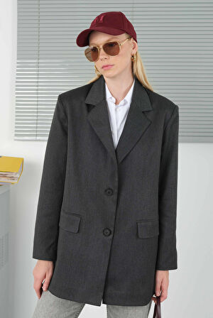 Klasik Blazer Ceket Antrasit