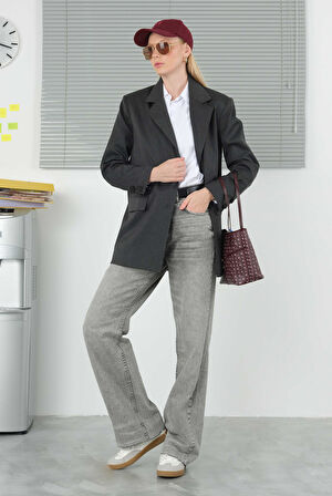 Klasik Blazer Ceket Antrasit