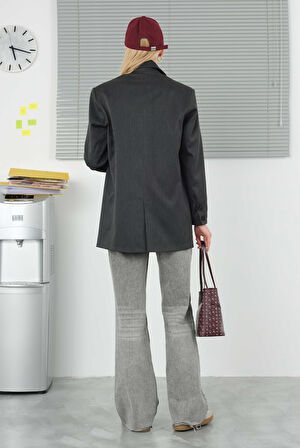 Klasik Blazer Ceket Antrasit
