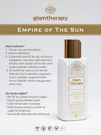 Glam Therapy Aloe Vera Infused 50 SPF Nemlendirici Güneş Kremi Yüz ve Vücut 100 ml