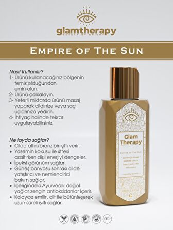 Glam Therapy Jasmine Oil Infused Çok Amaçlı Işıltılı Kuru Yağ 100 ml