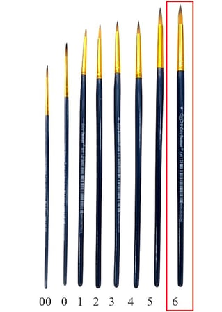 Habico Sentetik Sulu Boya Fırçası Gold Fırça Art 123 No:6 - 1 adet