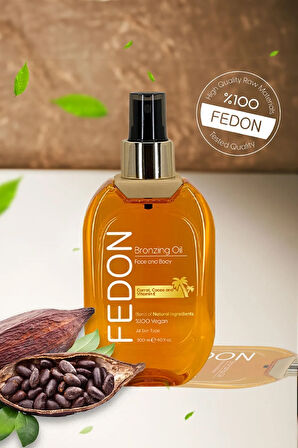 Bronzlaştırıcı Güneş Yağı Vegan E Vitamini Kakao Içerikli Bronzing Sun Oil 200 ml