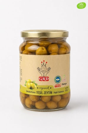 GRD Organik Yeşil Kırma Zeytin 420 gr