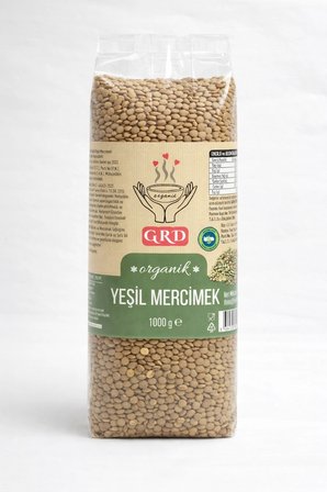 GRD Organik Yeşil Mercimek 1000 gr